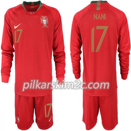 Koszulka Portugalia NANI 17 Dziecięca Główna Mistrzostwa Świata 2018 - Koszulki Piłkarskie(L/S)